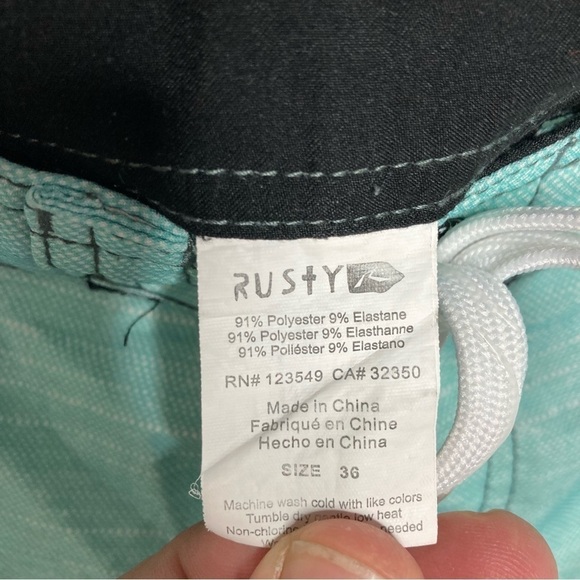 Rusty board Shorts striped size 36 - Picture 4 of 8